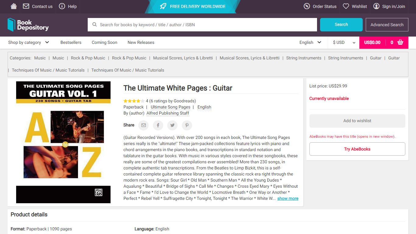 The Ultimate White Pages : Guitar - Book Depository